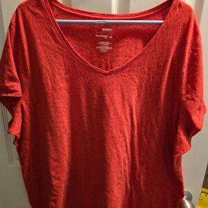 Women's 3X Sonoma red speckled shirt